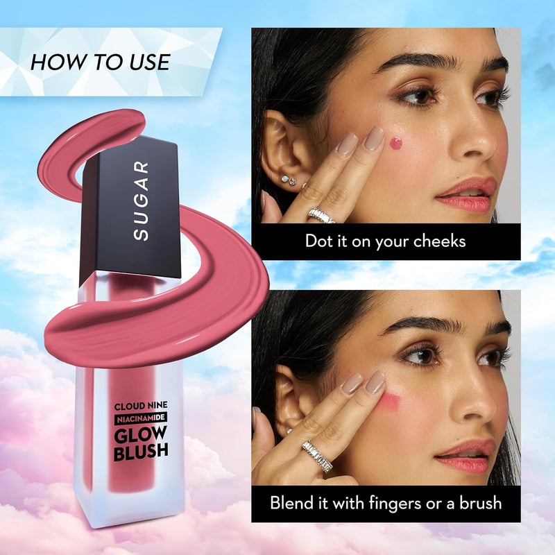 SUGAR Cosmetics Cloud Nine Niacinamide Glow Blush - 03 Merry Mauve, 7.6ml - Image 4